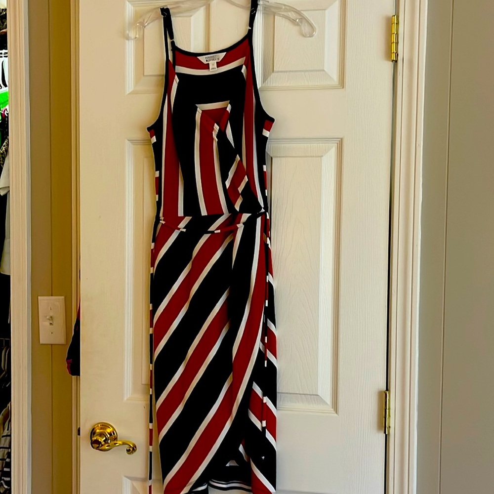 💙🧡Orange and Navy tulip hem dress🧡💙
